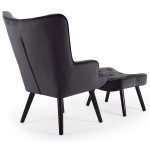 Paris Prix Fauteuil & Pouf Scandinave "Nomi" 100cm Noir