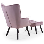 Paris Prix Fauteuil & Pouf Scandinave "Nomi" 100cm Rose