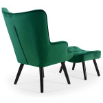 Paris Prix Fauteuil & Pouf Scandinave "Nomi" 100cm Vert