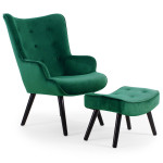 paris prix Fauteuil & Pouf Scandinave "Nomi" 100cm Vert