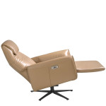 Paris Prix Fauteuil Relax Pivotant En Cuir "Quincy" 108cm Sable