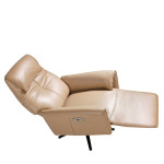 Paris Prix Fauteuil Relax Pivotant En Cuir "Quincy" 108cm Sable