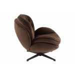 Paris Prix Fauteuil & Repose-Pieds "Relax" 88cm Marron Foncé
