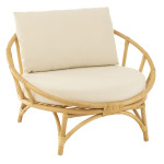 paris prix Fauteuil Rond Rotin & Coussin "Howard" 98cm Naturel