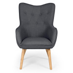 Paris Prix Fauteuil Scandinave "Aimee" 67cm Gris Foncé