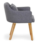 Paris Prix Fauteuil Scandinave "Alan" 70cm Gris Clair