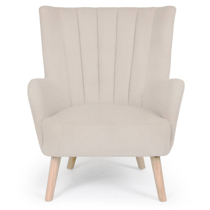 Paris Prix Fauteuil Scandinave Bouclette "Jay" 94cm Beige