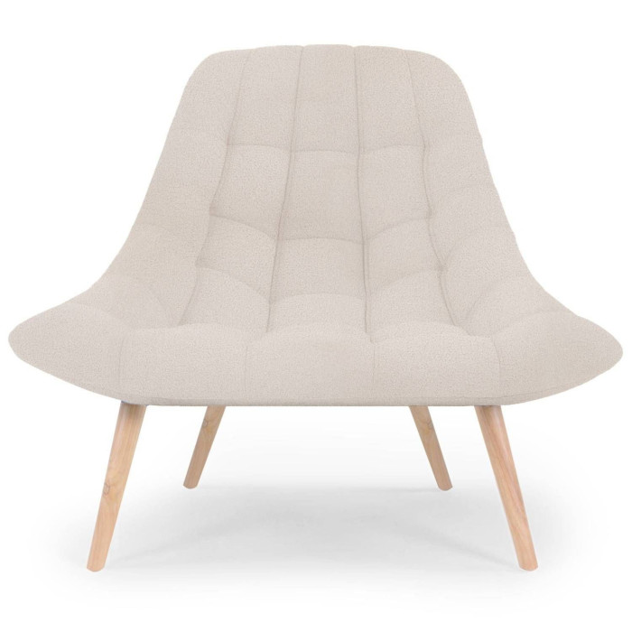 Paris Prix Fauteuil Scandinave Bouclette "Johan" 102cm Beige