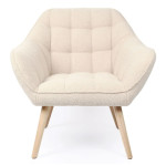 Paris Prix Fauteuil Scandinave Bouclette "Taon" 83cm Beige