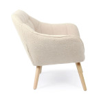 Paris Prix Fauteuil Scandinave Bouclette "Taon" 83cm Beige