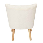 Paris Prix Fauteuil Scandinave Design "Erika" 72cm Blanc