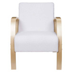 Paris Prix Fauteuil Scandinave Design "Hella" 80cm Blanc