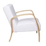 Paris Prix Fauteuil Scandinave Design "Hella" 80cm Blanc