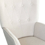 Paris Prix Fauteuil Scandinave En Bouclette Lainée "Carla" 100cm Crème