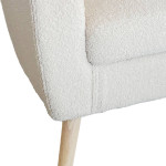 Paris Prix Fauteuil Scandinave En Bouclette Lainée "Delia" 79cm Crème