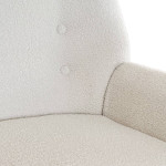 Paris Prix Fauteuil Scandinave En Bouclette Lainée "Tia" 85cm Crème