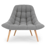 Paris Prix Fauteuil Scandinave En Tissu "Johan 102cm Gris