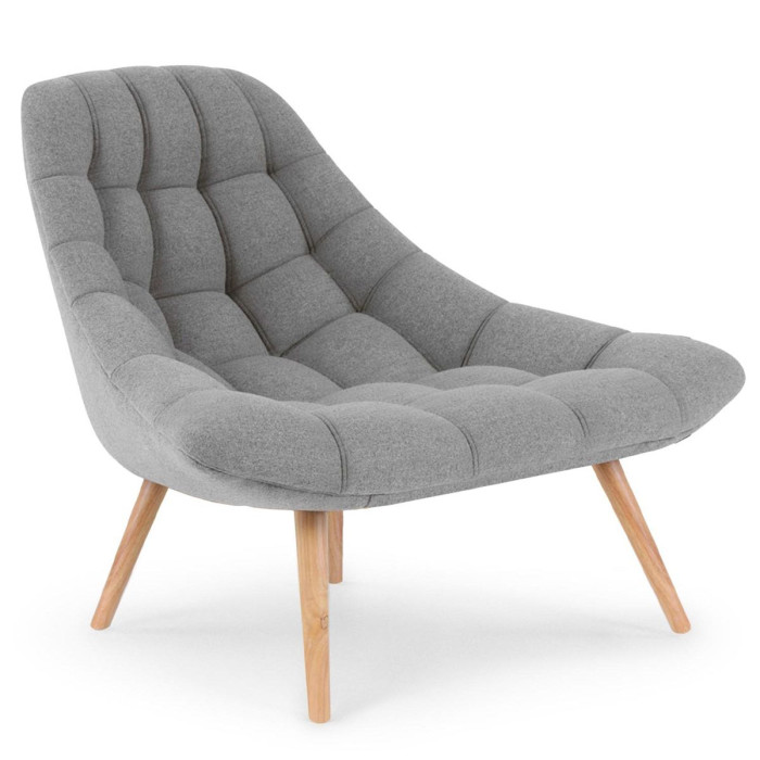 Paris Prix Fauteuil Scandinave En Tissu "Johan 102cm Gris