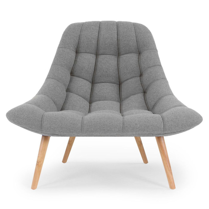 Paris Prix Fauteuil Scandinave En Tissu "Johan 102cm Gris