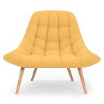 Paris Prix Fauteuil Scandinave En Tissu "Johan" 102cm Jaune