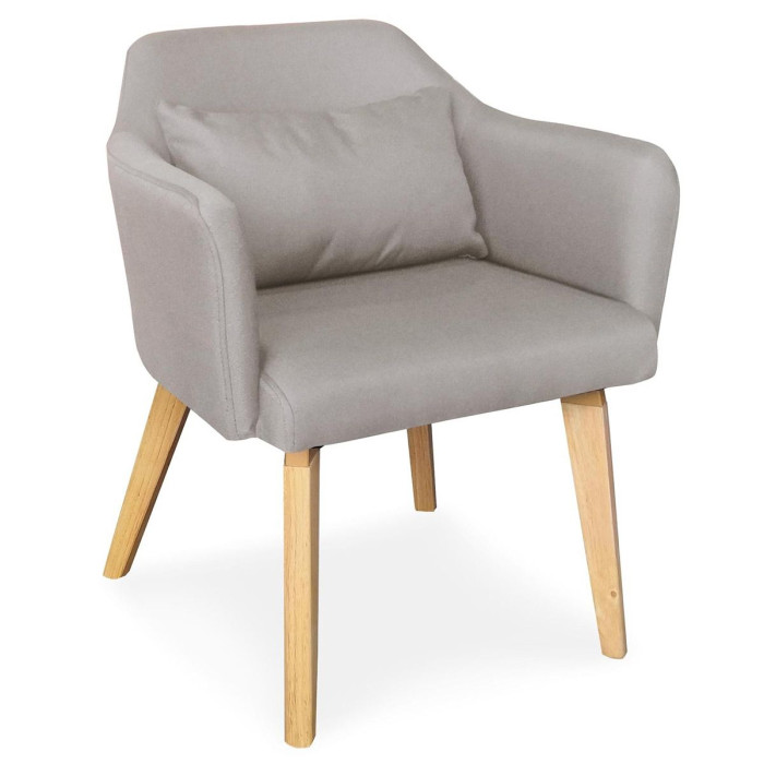 Paris Prix Fauteuil Scandinave En Tissu "Nari" 70cm Beige