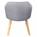 Paris Prix Fauteuil Scandinave En Tissu "Nari" 70cm Gris Clair