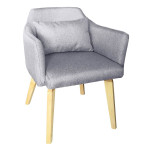 paris prix Fauteuil Scandinave en Tissu "Nari" 70cm Gris Clair