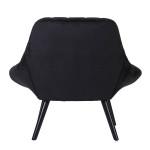 Paris Prix Fauteuil Scandinave En Velours "Johan" 102cm Noir