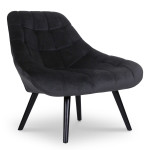 paris prix Fauteuil Scandinave en Velours "Johan" 102cm Noir