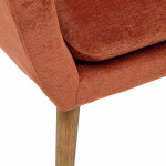 Paris Prix Fauteuil Scandinave En Velours "Sinel" 83cm Ambre