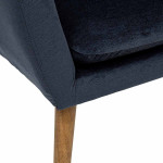 Paris Prix Fauteuil Scandinave En Velours "Sinel" 83cm Bleu Encre