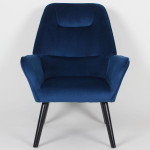 Paris Prix Fauteuil Scandinave En Velours "Watson" 101cm Bleu