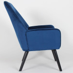 Paris Prix Fauteuil Scandinave En Velours "Watson" 101cm Bleu