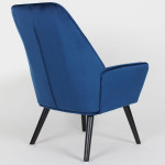 Paris Prix Fauteuil Scandinave En Velours "Watson" 101cm Bleu