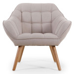 Paris Prix Fauteuil Scandinave Matelassé "Taon" 83cm Beige