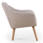 Paris Prix Fauteuil Scandinave Matelassé "Taon" 83cm Beige