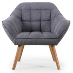 Paris Prix Fauteuil Scandinave Matelassé "Taon" 83cm Gris