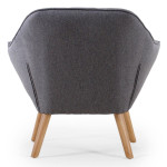 Paris Prix Fauteuil Scandinave Matelassé "Taon" 83cm Gris