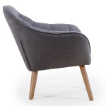Paris Prix Fauteuil Scandinave Matelassé "Taon" 83cm Gris