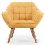 Paris Prix Fauteuil Scandinave Matelassé "Taon" 83cm Jaune