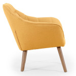 Paris Prix Fauteuil Scandinave Matelassé "Taon" 83cm Jaune