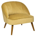 paris prix Fauteuil Scandinave "Naova" 78cm Jaune Cumin