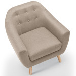 Paris Prix Fauteuil Scandinave Tissu "Lopy" 78cm Beige