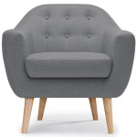 Paris Prix Fauteuil Scandinave Tissu "Lopy" 78cm Gris