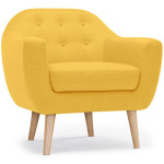 paris prix Fauteuil Scandinave Tissu "Lopy" 78cm Jaune