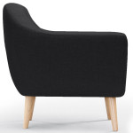 Paris Prix Fauteuil Scandinave Tissu "Lopy" 78cm Noir