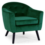 paris prix Fauteuil Scandinave Velours "Lopy" 79cm Vert