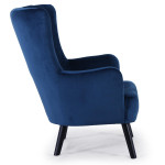 Paris Prix Fauteuil Scandinave Velours "Velvet" 94cm Bleu