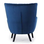 Paris Prix Fauteuil Scandinave Velours "Velvet" 94cm Bleu