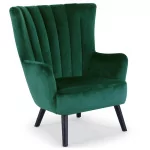 paris prix Fauteuil Scandinave Velours "Velvet" 94cm Vert
